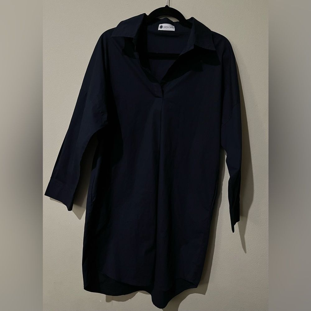 Caryn Lawn Navy Blue Dress | EUC | OS | (TC)